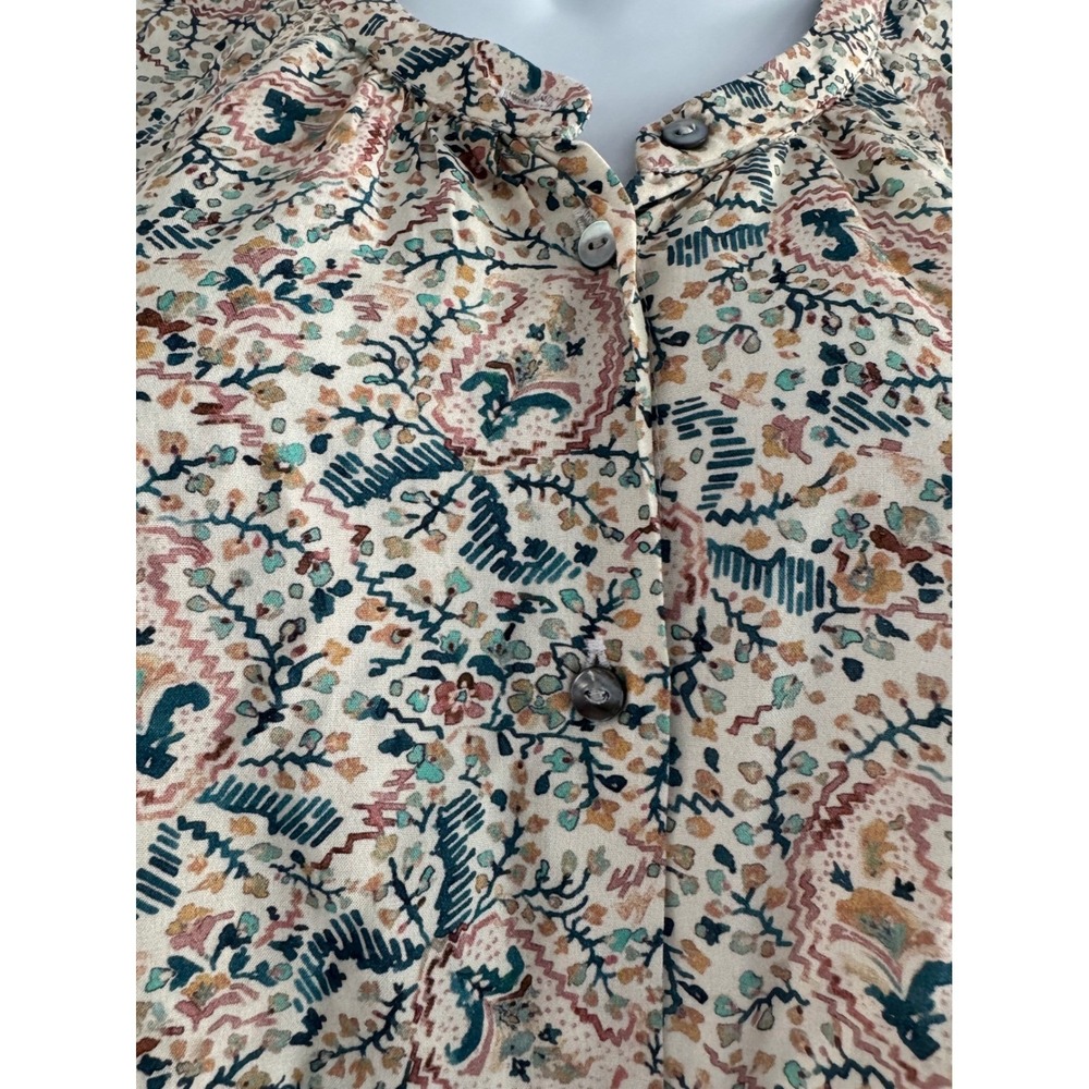 Indi & Cold San Sebastian Floral Paisley Lace Trim Blouse Womens M - Picture 2 of 9